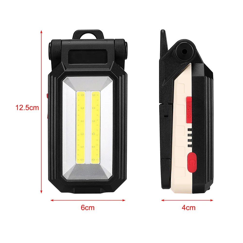 F2 tragbare LED-Taschenlampe USB wiederauf ladbare Cob Arbeits licht einstellbare wasserdichte Camping Laterne Magnet Design Power Display