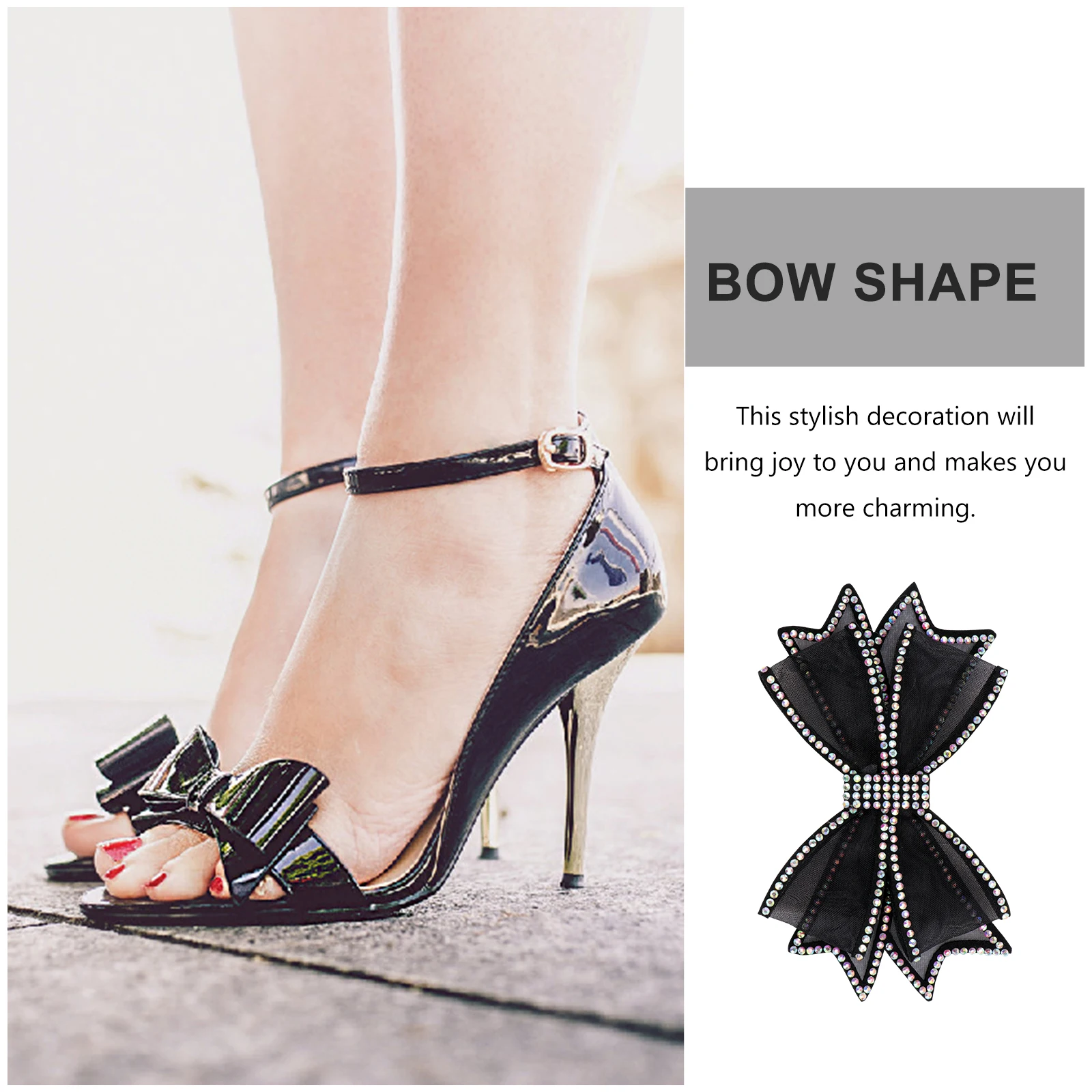 

1Pair Bowknot Mesh Slippers Flower Women Thin Shoes Mesh Shoes Flower Decor Rhinestone Diy Craft Stylish Accessory