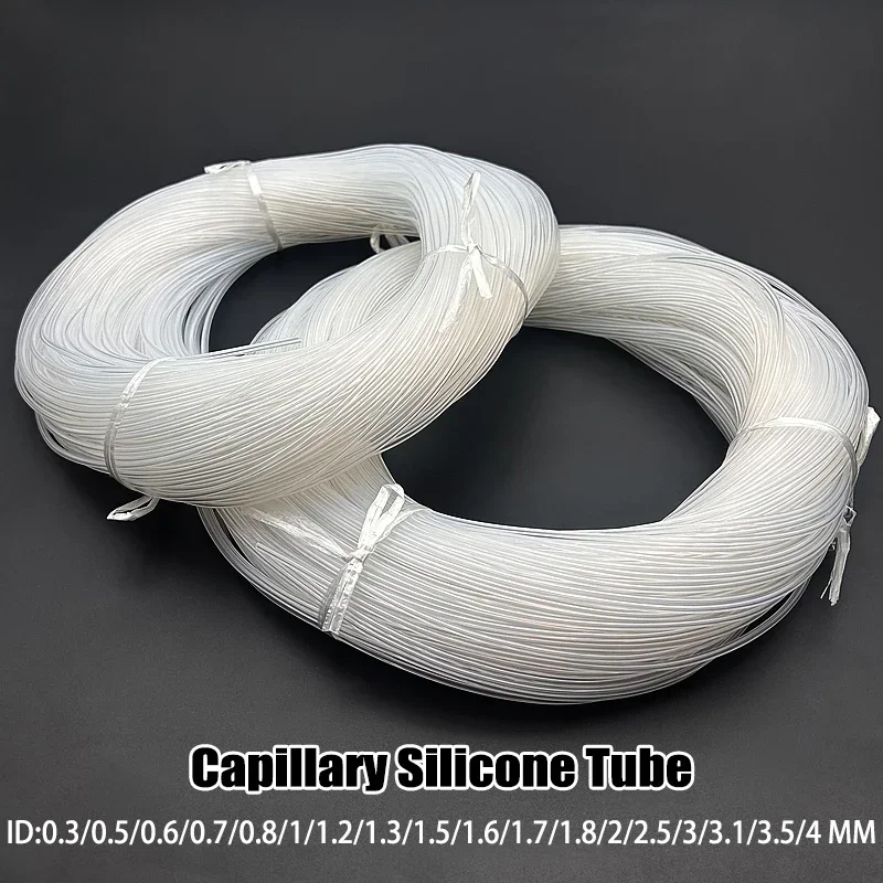 

ID 0,3 мм ~ 4 мм Прозрачная силиконовая трубка для лабораторного пищевого класса Гибкий безвоздушный научный медицинский и промышленный шланг для перекачки жидкости