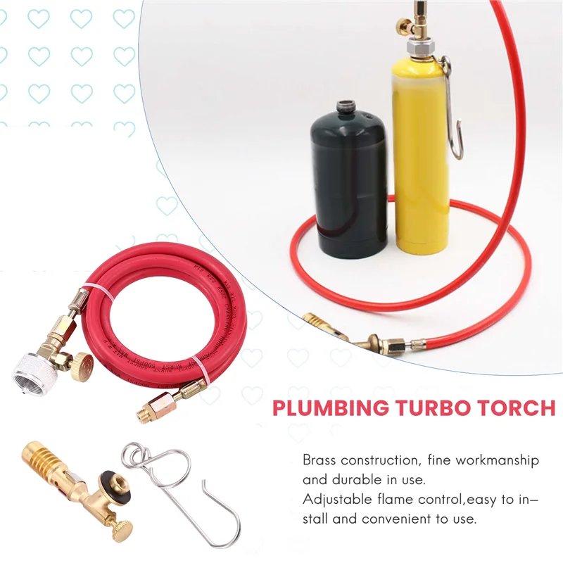 A20F-For Mapp Gas Turbo Torch Plumbing Turbo Torch With Hose For Solder Propane Welding Kit