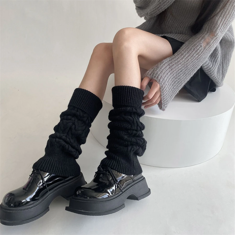 Women Wool Knitted Foot Cover Arm Warmer Autumn Winter Lolita Kawaii Leg Warmers Long Socks Crochet Boot Cuffs Stockings