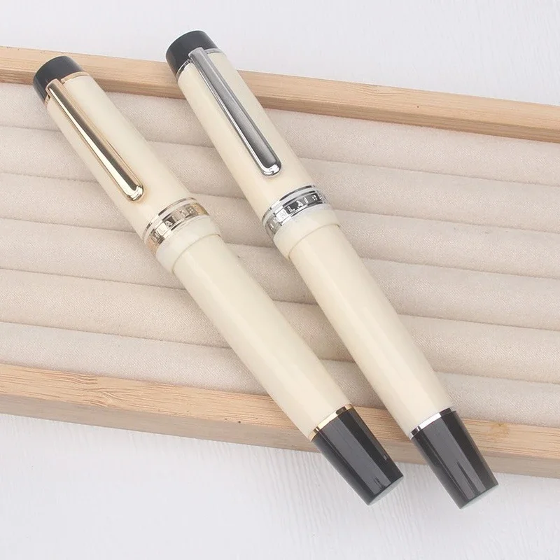 

New JUNLAI/WingSung Large 930 Resin Piston Fountain Pen No.9 Iraurita F/M/B Nib Gold/Silver Clip Business Student Writing Gift P