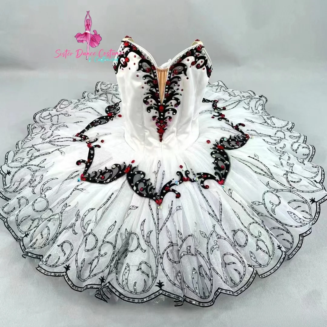 New High-end Paquita tutu tailored for adults and children professional white performance contest dress for women