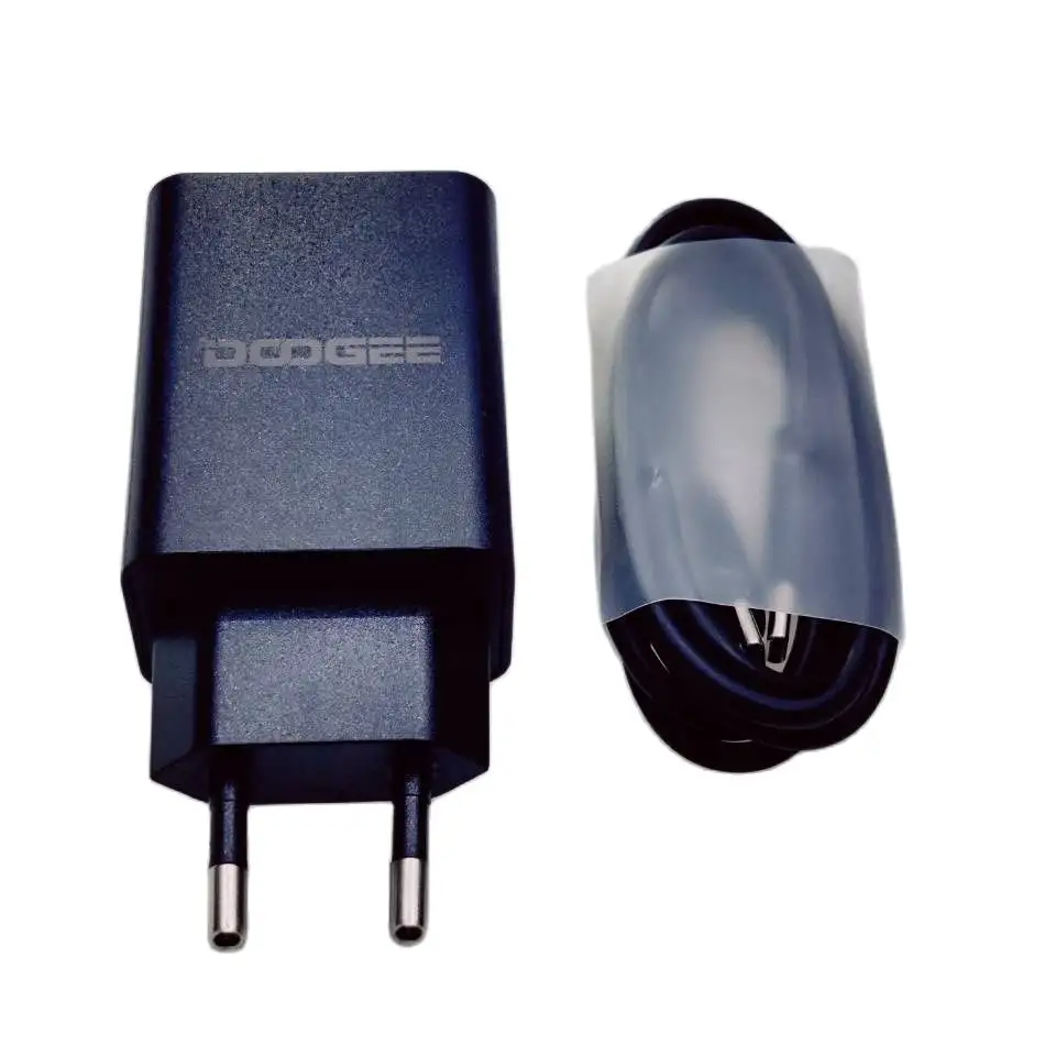 شاحن سفر سريع أصلي DOOGEE V MAX VMAX 6.58 بوصة محول تيار متردد 5V 3A محول قابس EU + كابل سلك Type-C USB - 3