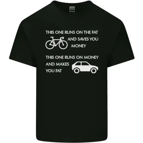 Cycling vs Cars Cyclist Environment Funny Mens Cotton T-Shirt Tee Top