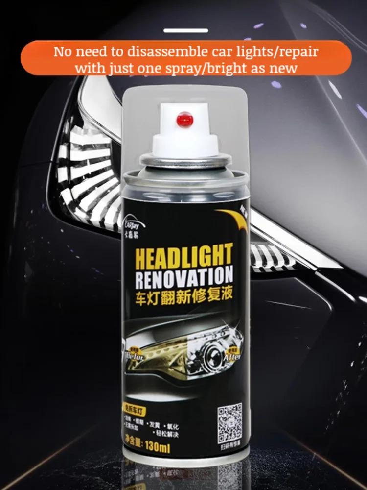 Car headlight restoration fluid lampshade cleaning refurbishing de-yellowing kit lamp as new repair car headlight scratches
