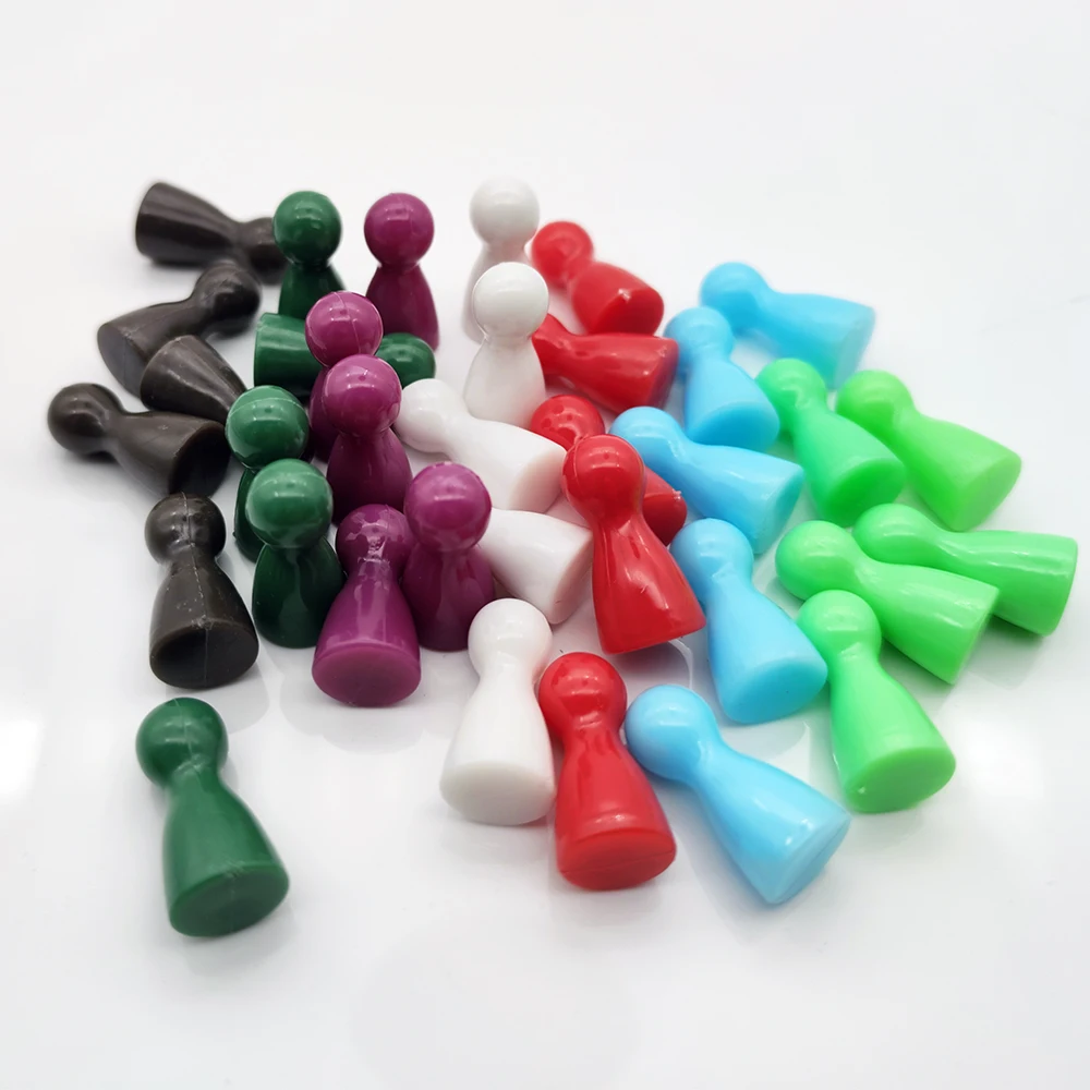 

5pcs plastics Multicolor Plastic Pawns Pieces Game for Board Games, Tabletop Markers Component