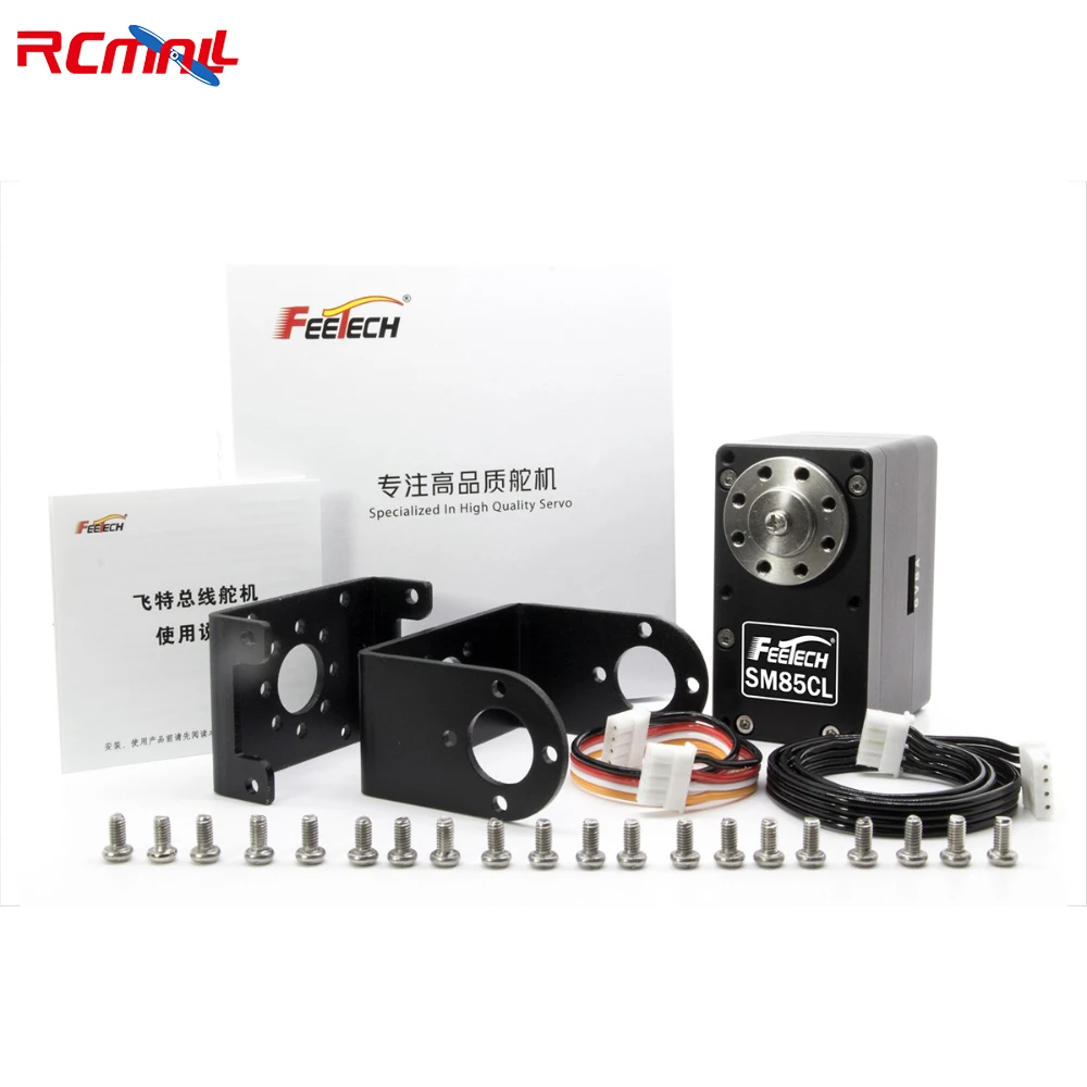 Feetech SM85CL 12V 85kg Double Shaft 360 Degree RS485 Serial Bus Servo for Mechanical Arm Robot Joint AGV Robot Drive