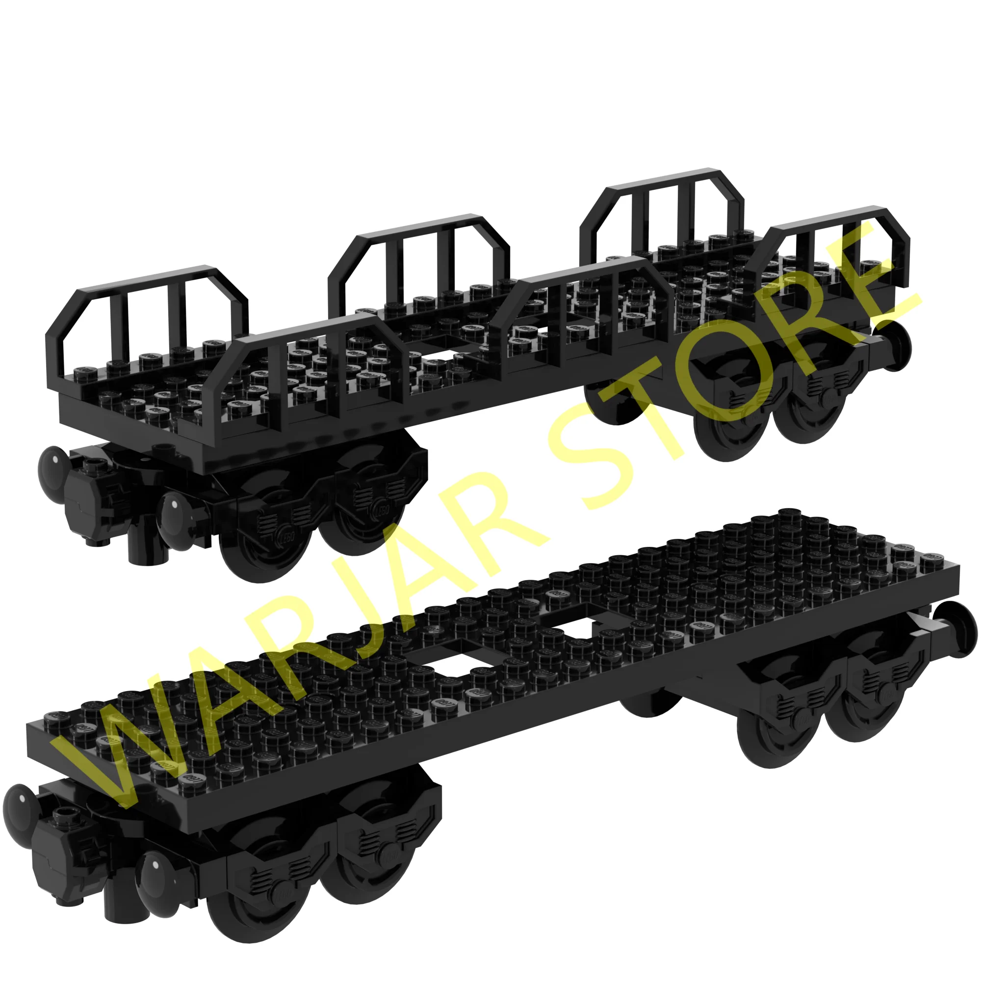 Double Cylinder Railroad Train Building Blocks MOC City Creative Idea Train Base Carriage Bulk Parts Kids DIY Toys