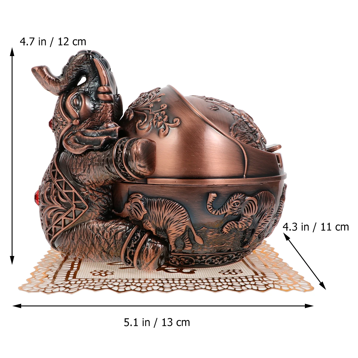 

Anti-Fall Metal Ashtray Creative Office Decorative Desktop Decoration Cigarette Butt Container Design