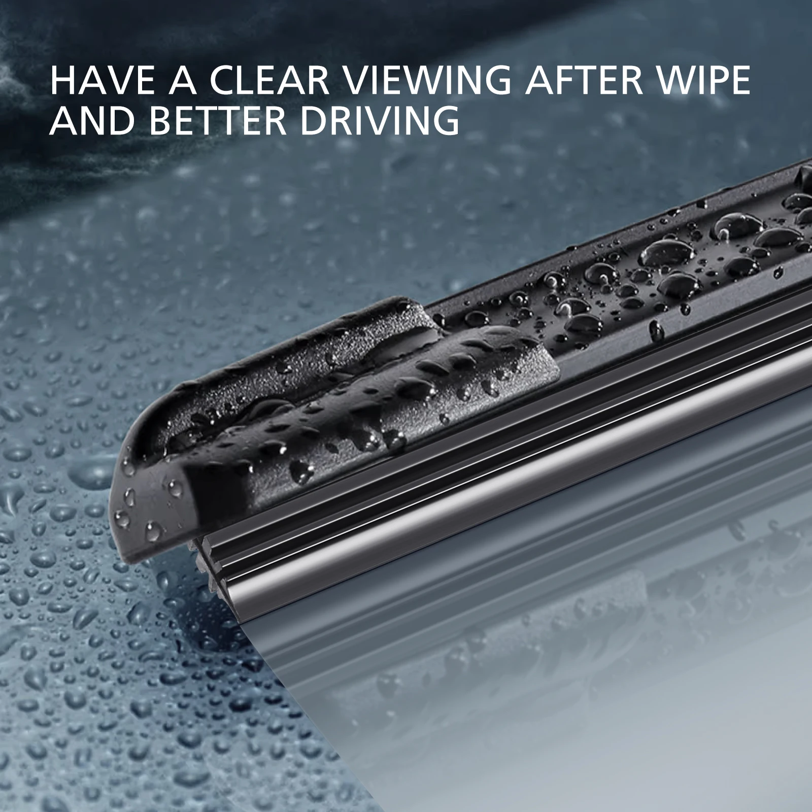 

2 Pcs Boneless Wiper Rubber Strip 24 26 Inch Black Durable Replacement Windshield Wipers Auto Windscreen Washer Blade