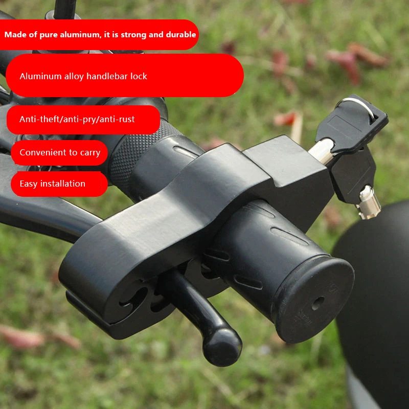 

Motorcycle Safety Lock 1PC, Handlebar Brake Handle Solid Lock, Anti Theft for ATV Dirt Street Bikes