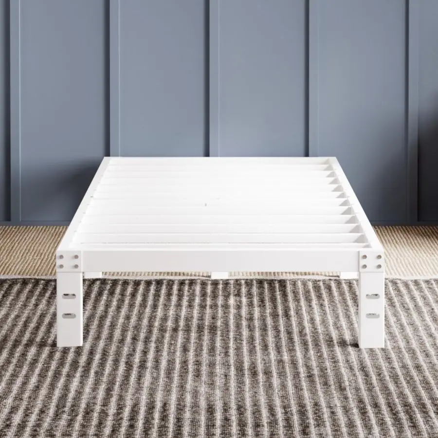 

Metal Platform Bed Frame Twin Size 12 Inch Noise Free Quiet Design, Heavy Duty Steel Support, Under Bed Storage, Easy Assembly,