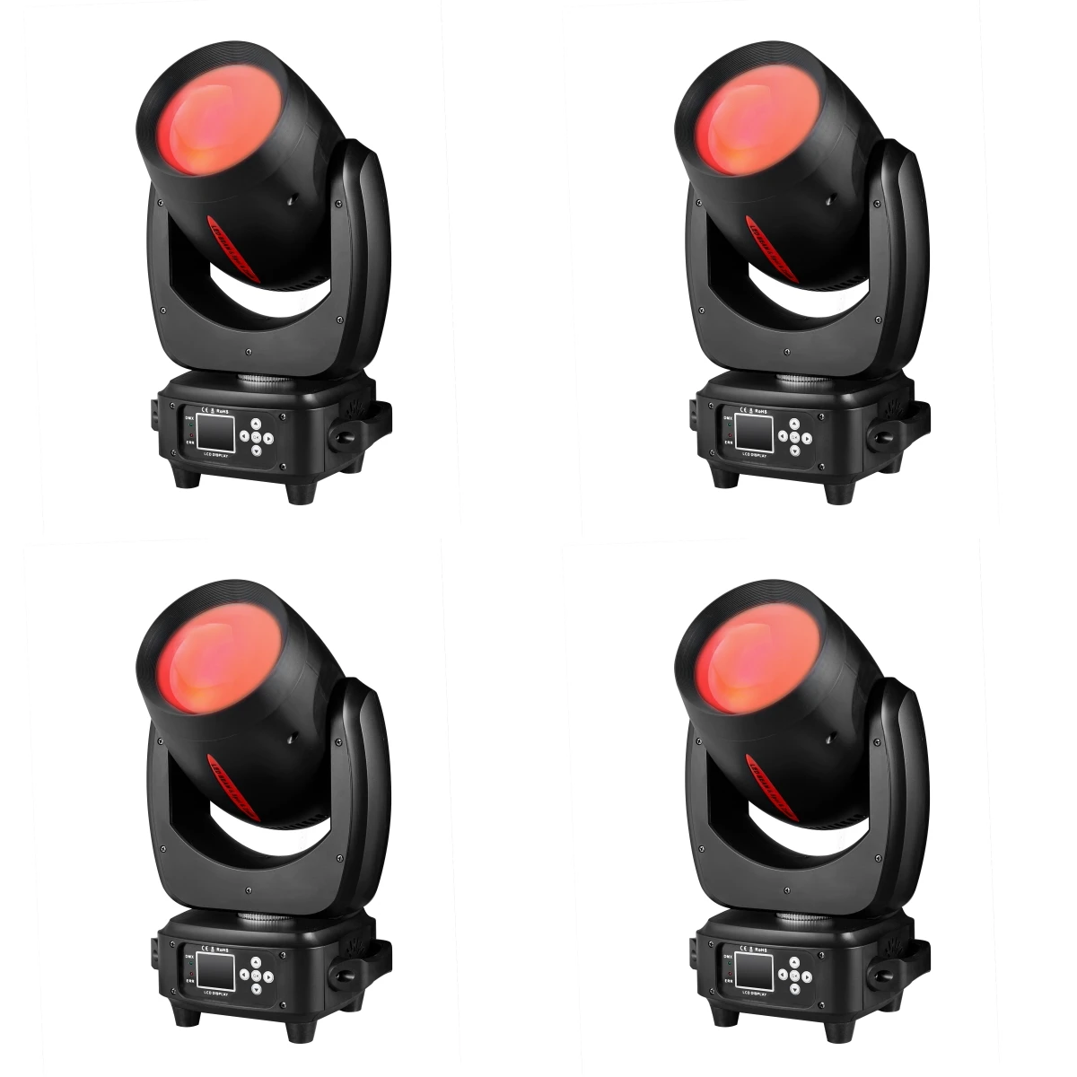 

4 шт./лот, 200 Вт, движущаяся головка, зум с кольцевым лучом + точечное освещение, сценическая лампа, оборудование, свадебное оборудование для DJ DISCO, театральный бар