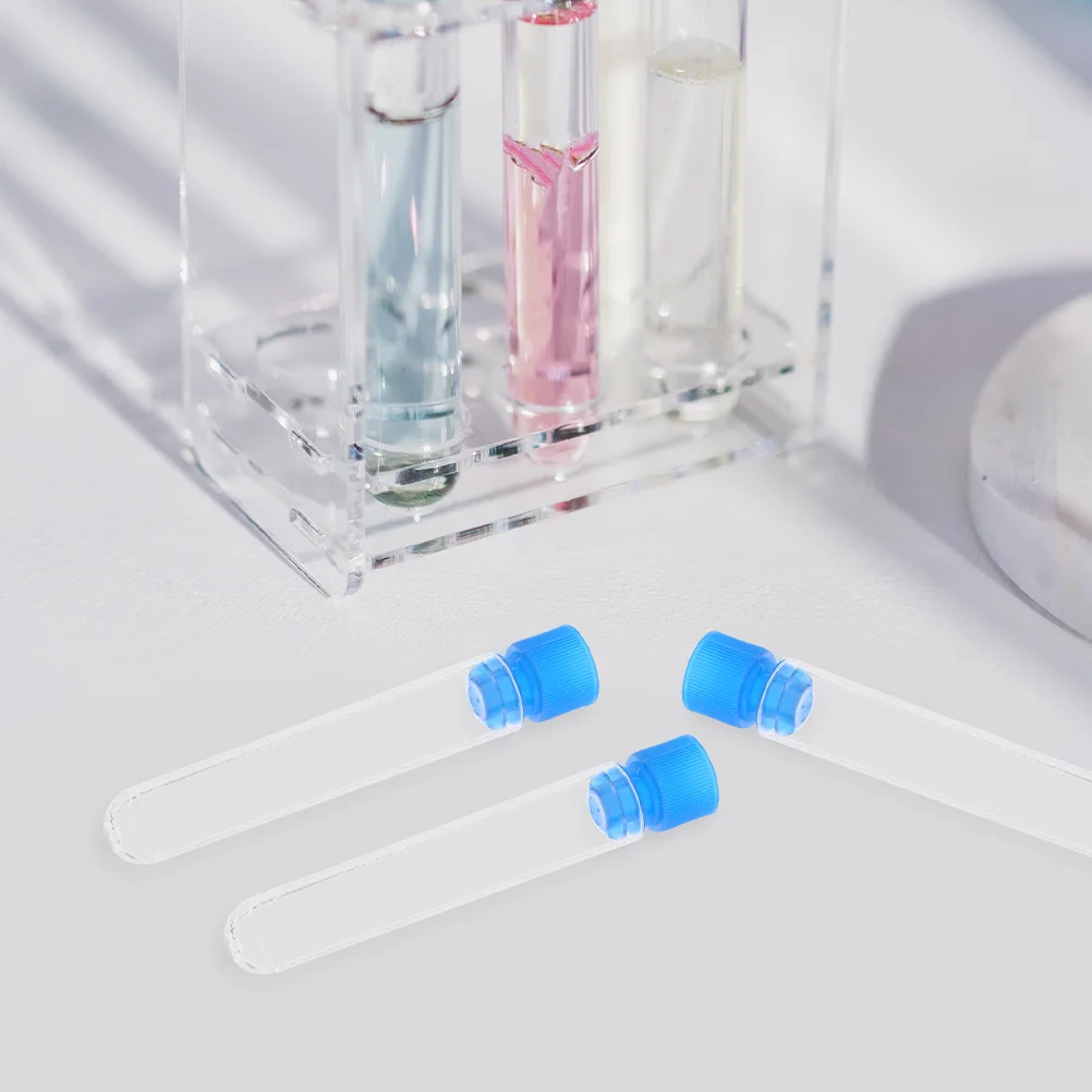 

10 Pcs Clear Plastic Test Tube Tubes with Lids for Kids Beads Small Cover Hat Candy Child