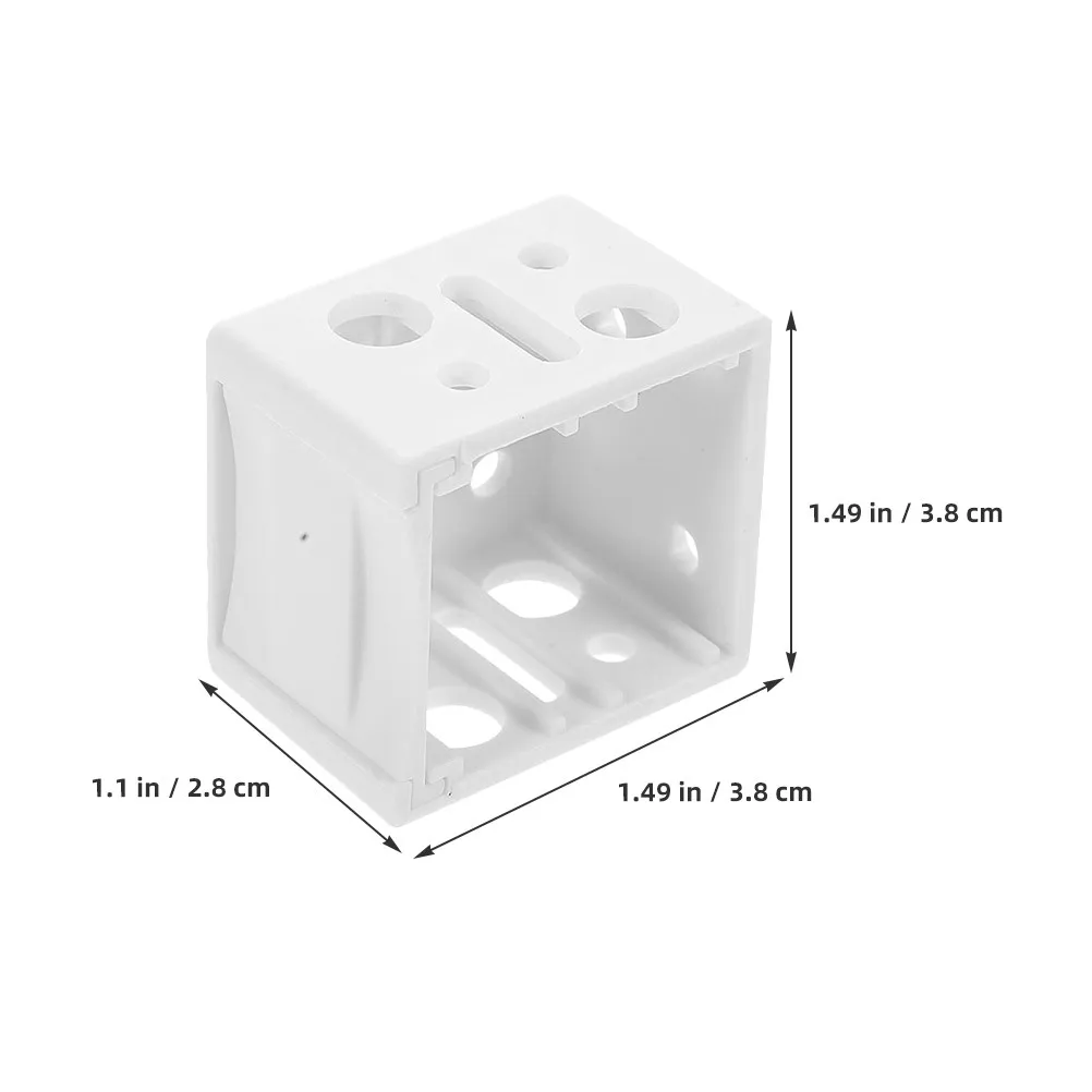 10Pcs Blind Brackets White ABS 1 Inch Mounting Brackets Window Blinds Headrail Holder for Curtain Rods and Mini Blinds