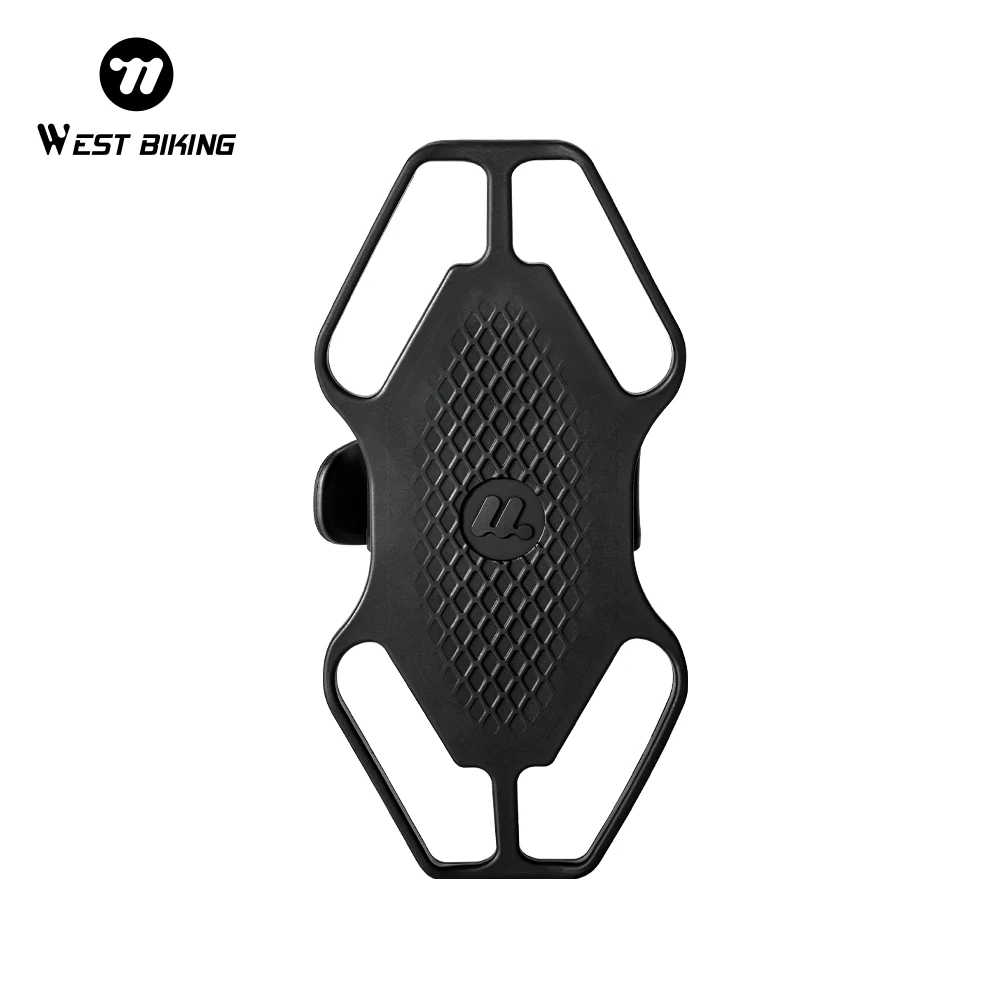 AliExpress West Biking WEST BIKING Bicycle Phone Holder Silicone Phone Holder For 4.5-6.7 inches Phone Screen Anti-slip Cycling Cellphone Support Mount