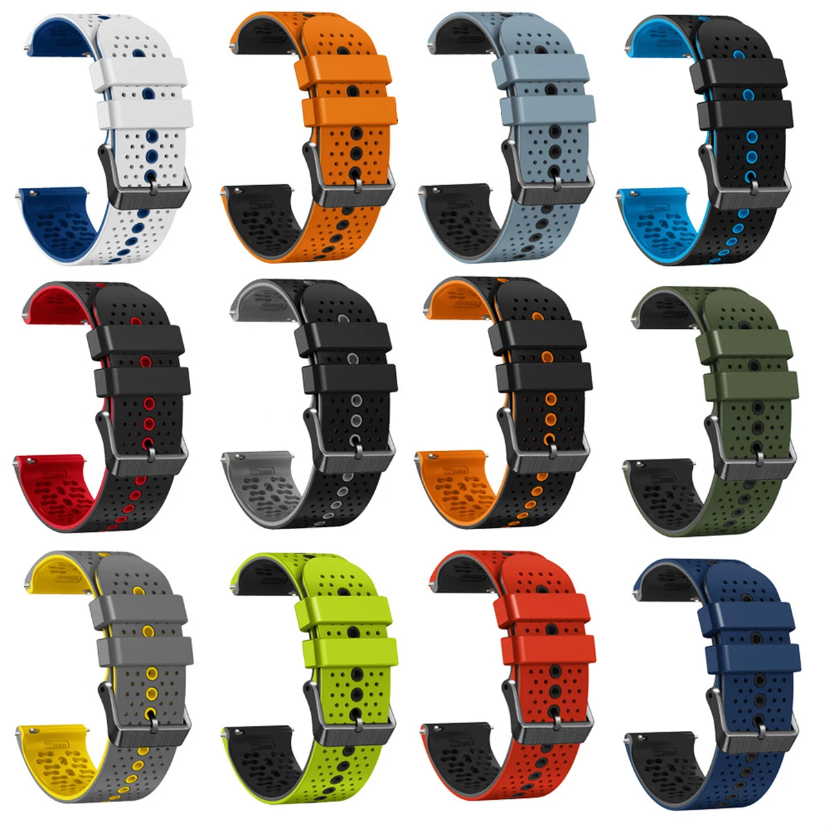 22mm Silicone Strap For Suunto Vertical Watch Band Bracelet Replacement Accessories For Suunto 9 Peak Pro / 5 Peak Watchband