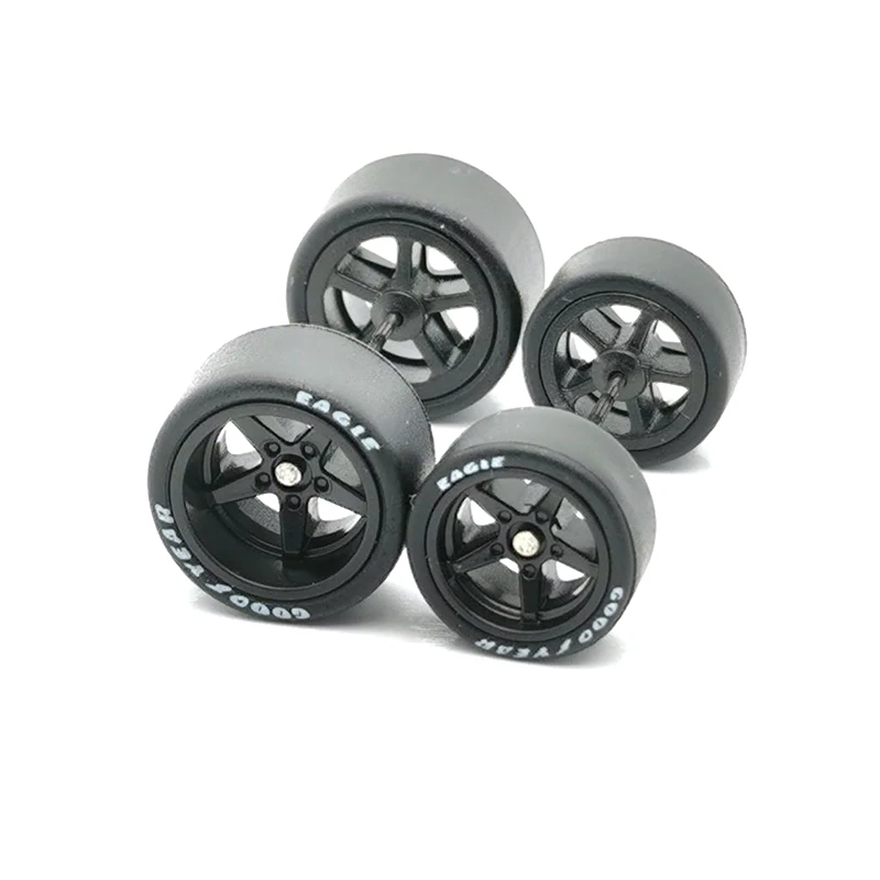 1Set 1/64 Alloy Car Staggered Front Small Rear Large Wheel 11.2mm+13mm BMS Serie Gild/Silvering/Golden/Silver For Hot Wheel