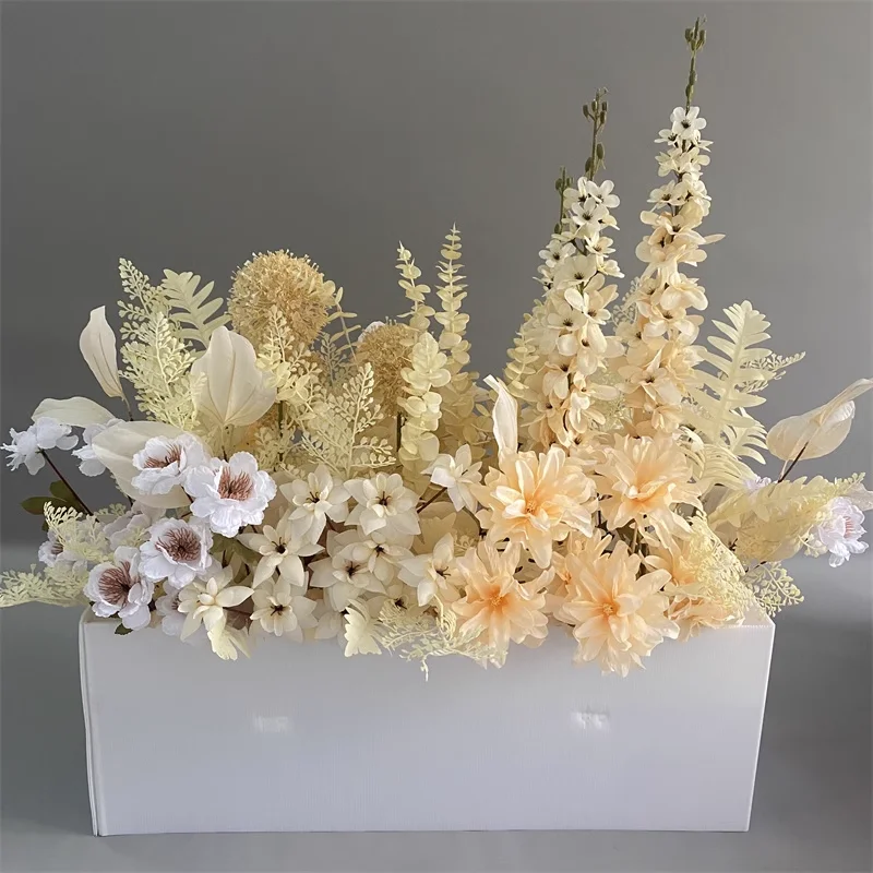 

10pcs Wedding Backdrops Aisle Show Flower Vase Road Guide Folding Flower Slot Base Korean style Floral Box Prop Arrangement