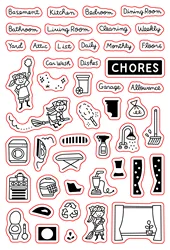 2024 New Daily household chores stamp Clear Stamps for Scrapbooking Transparent Silicone Rubber DIY Photo Album Decor