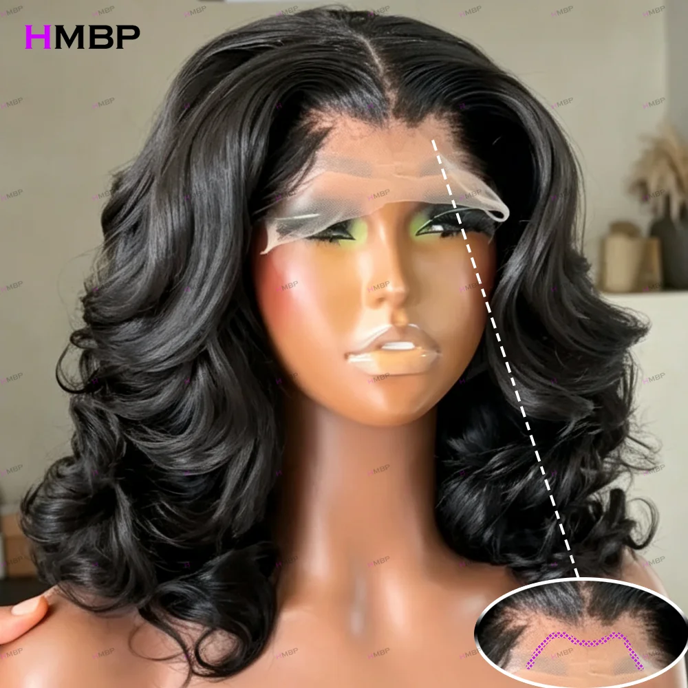 Lagos Hairline Bouncy Curly Human Hair Wig Glueless Pre Plucked Natural M-shaped Hairline 9x6 7x5 HD Transparent Lace Front Wig