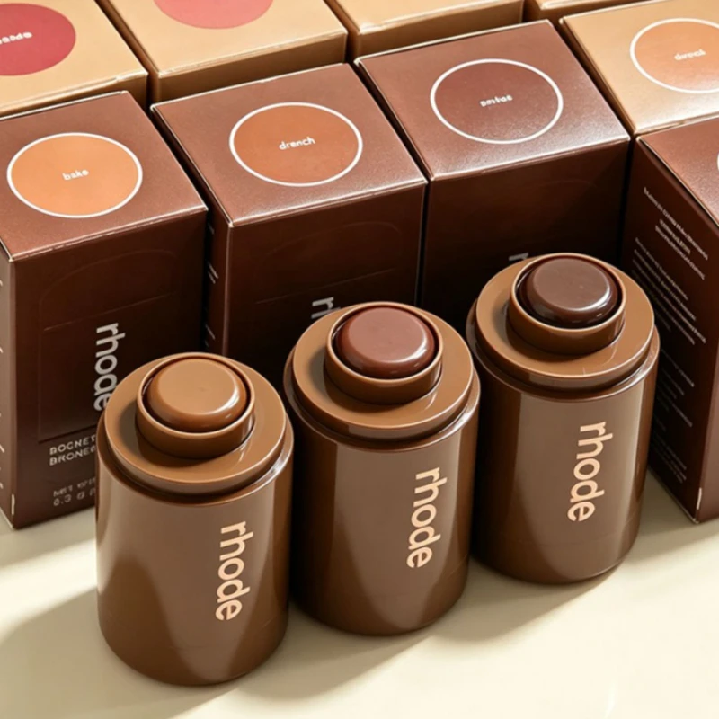 Latest Makeup 3D Face Contouring Pocket Bronze Contour Stick Easy To Push Away Soft Fog Matte Powder Blusher Stick Cosmetics