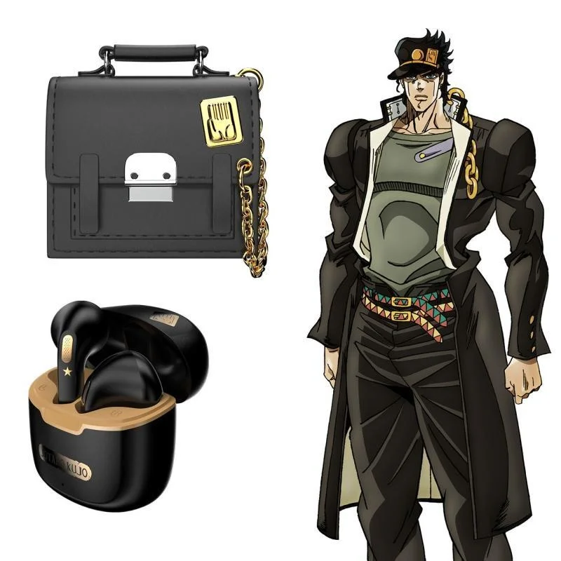 Jojo Bilipods Headphone Headset Kujo Jotaro Earbuds JoJo's Bizarre Adventure Earphones Bluetooth Wireless IPX4 Cos Prop