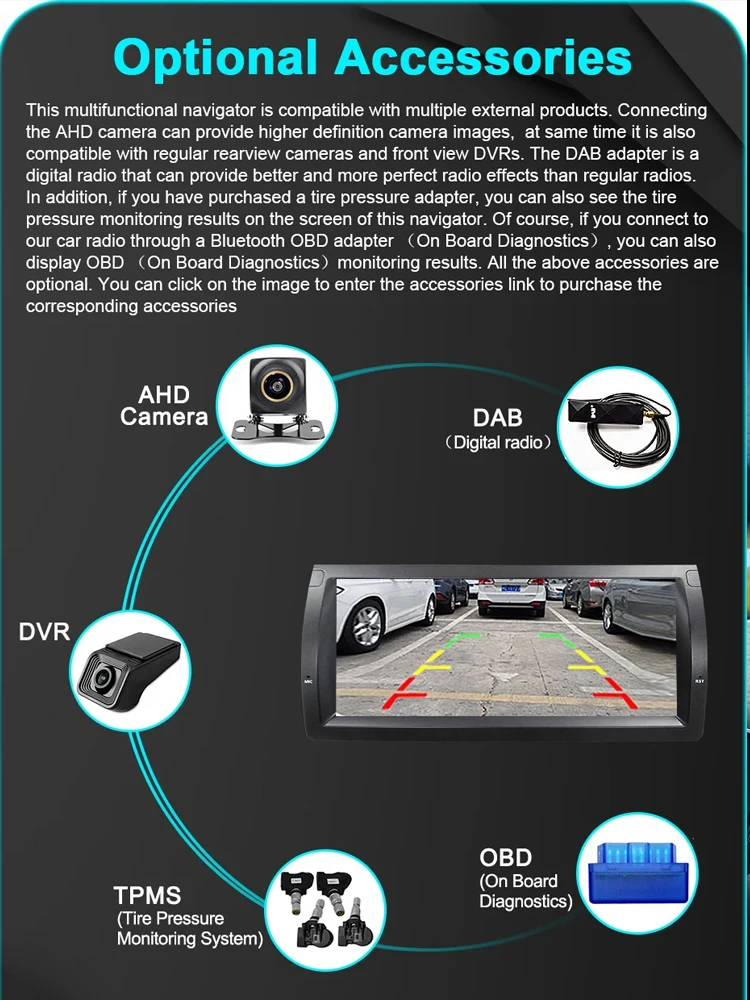 Junuse For BMW 5 E39 M5 E38 1994-2007 2DIN Car Radio Android 13 Screen GPS Stereo Audio Autoradio Navigation Wireless Carplay EQ