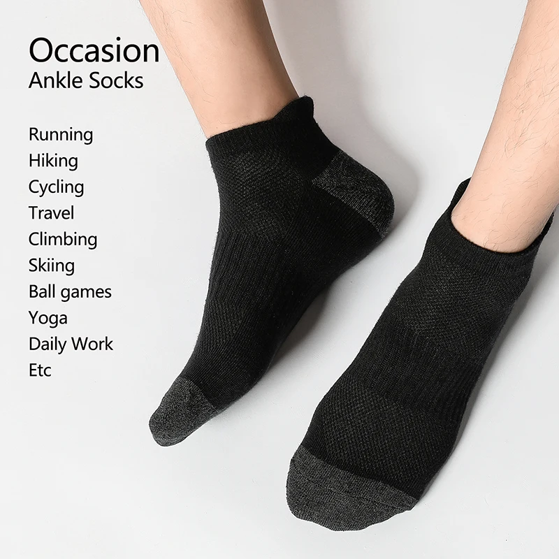 6/12 paires de chaussettes en coton de haute qualité pour hommes et femmes, chaussettes courtes de sport, couleur unie, cyclisme, maille respirante, blanc, noir, cheville