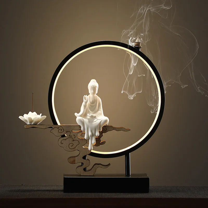 Modern Living Room Incense Burner Luxury Backflow Incense Burner Sandal Ceramic Interior Quemador Wax Melts Home Decoration
