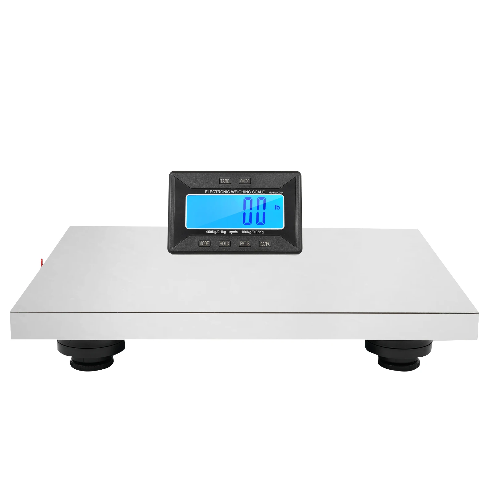 Shipping Scale 450kg/992lb Heavy Duty Postal Scale Stainless Steel with Wireless Displays/Tare/3 Units Digital Postage Scale