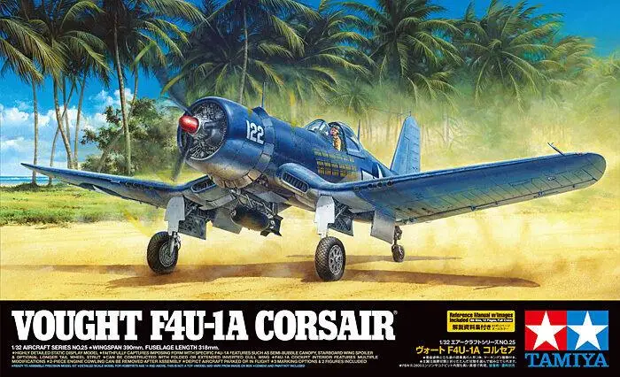 

Tamiya 60325 1/32 U.S Aircraft Model Kit Vought F4U-1A Corsair Mk II w/PE Parts Model Building