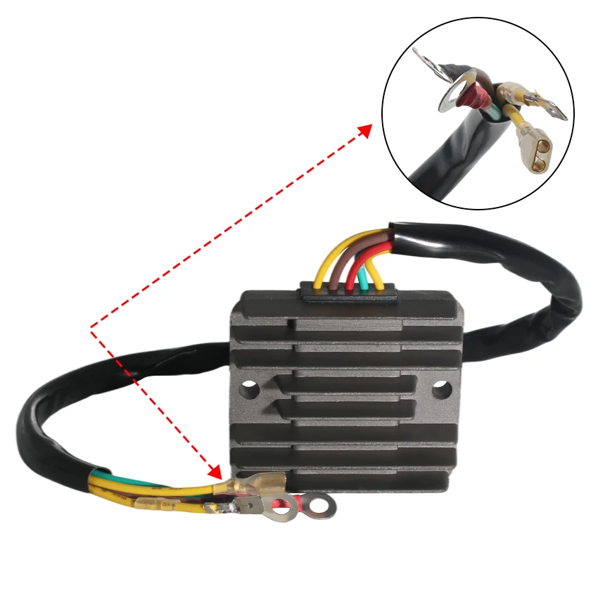 Motorrad-Spannungsregler 12V Gleichrichter für KTM 125 250 360 EGS EXC SX 1996-1997 Hohe Wärmeableitung Motorradteile 54611034000 – Detail 1