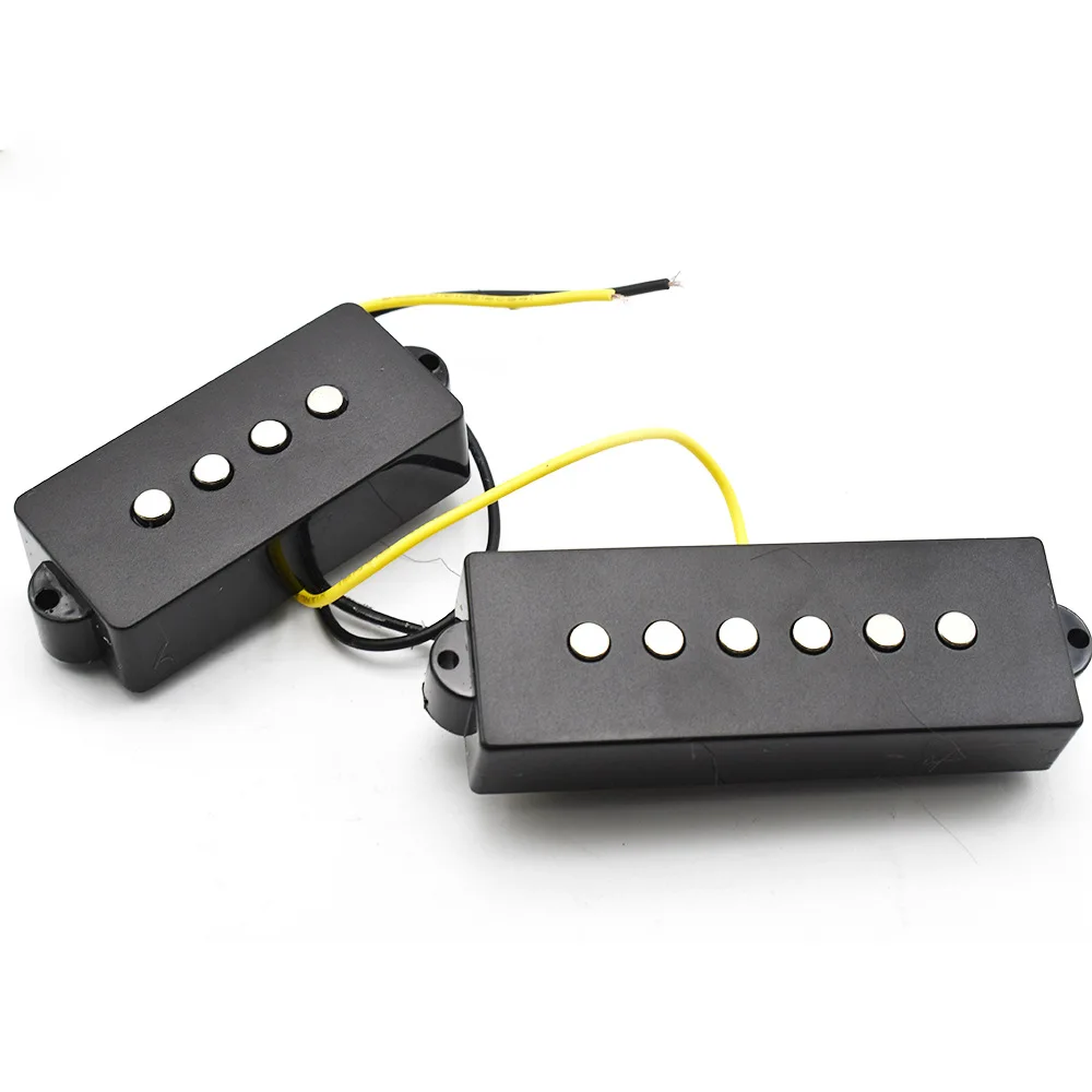 5-String Bass Split Pickup, Open Pole Piece Pickup for P-Bass Guitar, Matte Finish Pickup