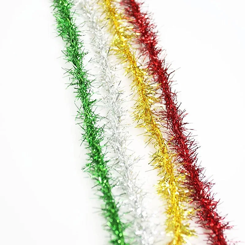 1 قطعة عيد الميلاد الديكور 1.5 متر سلك إكليل شريط ملون شجرة عيد الميلاد زخرفة للمنزل ديكور خط إكليل الشريط Crafts بها بنفسك الحرف الطرف