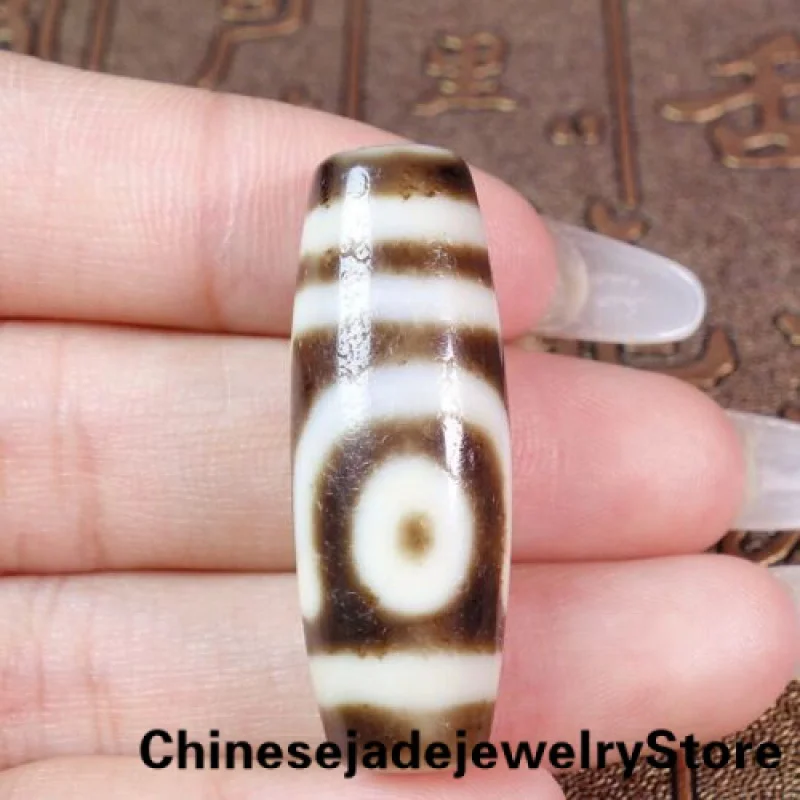 

Ancient Tibetan DZI Beads Old Agate Lucky 2 Eye Totem Amulet Pendant GZI #1556