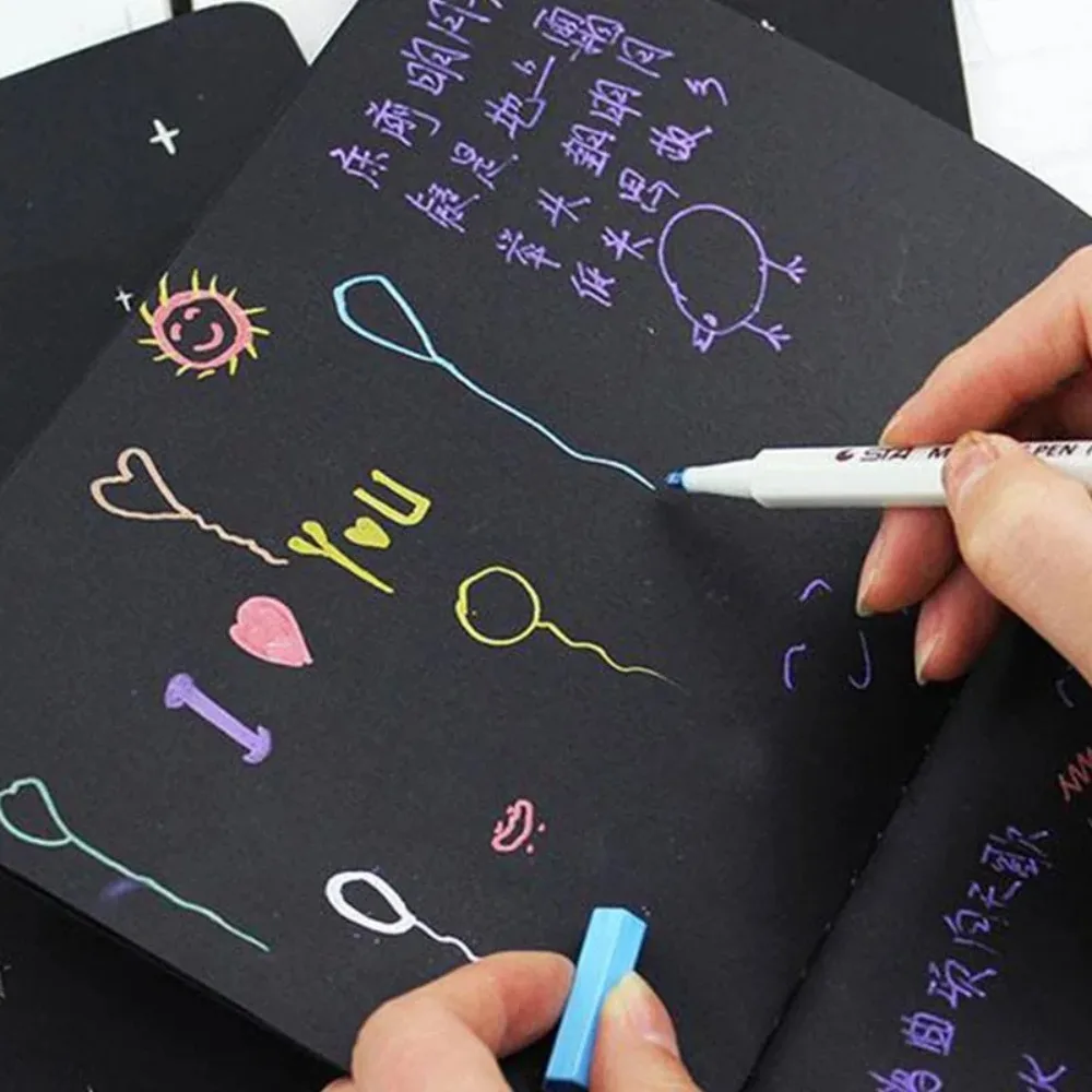 Practical Black Notebook Paper Not Easily Damaged Diary Black Paper Paper Thickness DIY Sketch Graffiti Notebook