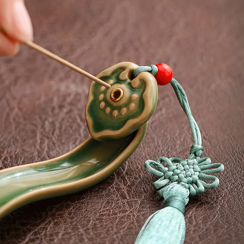 2 pcs Pedestal Chinese small-sized Ruyi Sleeping Incense Burner Home Decoration Accessories Line Fragrance Diffuser Incense