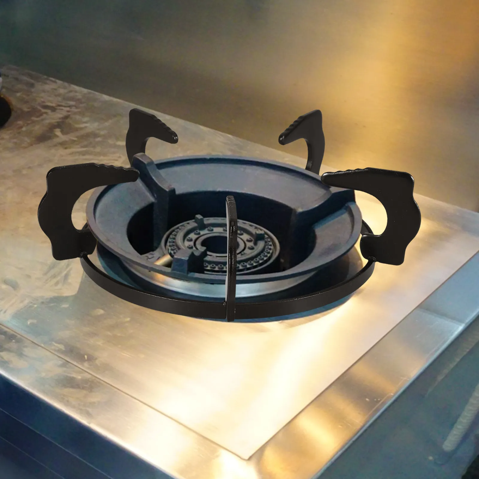 

Чугунная подставка для газовой плиты, прямоугольная, нескользящая, металлическая, для поддержки посуды, подставка для сковороды, держатель для вока, для домашней кухни