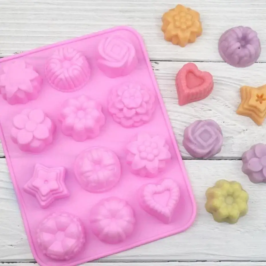 Creative Flower Grass Silicone Baking Mold Multi-style Handmade Mould For Cake Chocolate Candy Ice Pastry Food DIY Supplies