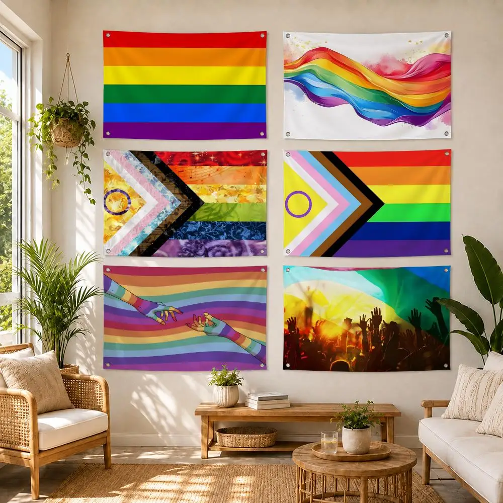 LGBT Pride Funny Flags Flag Soft skin-friendly Durable Tapestry Outdoor party Home living room bedroom Decoration