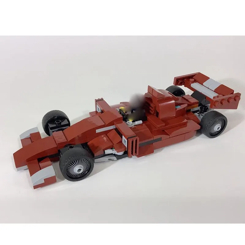 

MOC-128834 Новый классический гоночный автомобиль Formula, строительный блок, модель 190 деталей, креативная игрушка на день рождения, подарок для мальчиков и детей