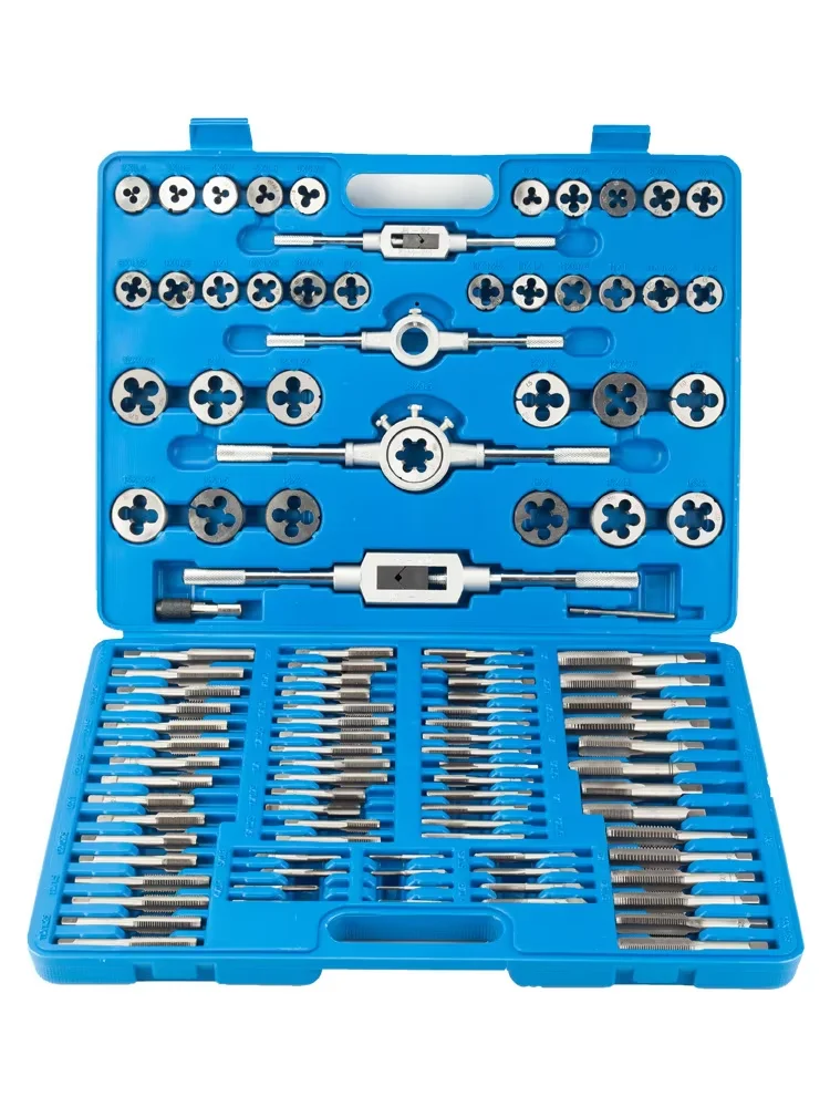 Oem 110pcs Mini Tap And Die Set Metric M2-18 Screw Nut Thread Cutting Tool Alloy Steel Hand Tools With Wrench Handle