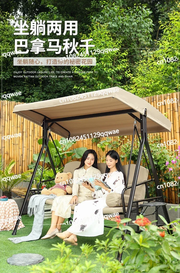 

Outdoor Swing Patio Hanging Chair Outdoor Wrought Iron Home Balcony Rattan Chair Leisure Double Cradle Hammock Cradle Cradle