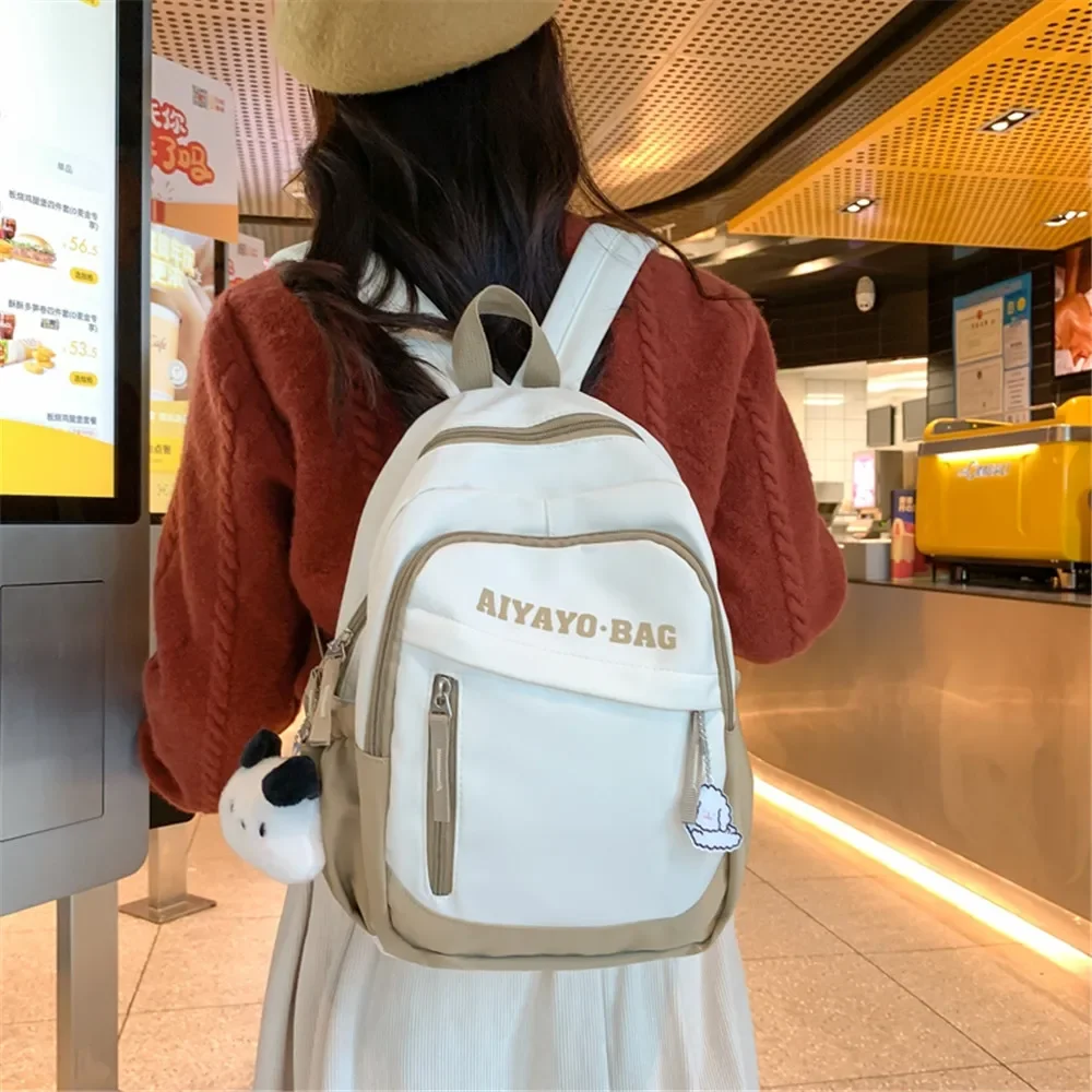 Large Female Cute College Backpack Girl Travel Book Backpack Nylon Fashion Ladies Leisure Bag Women Laptop School Bags Mochilas