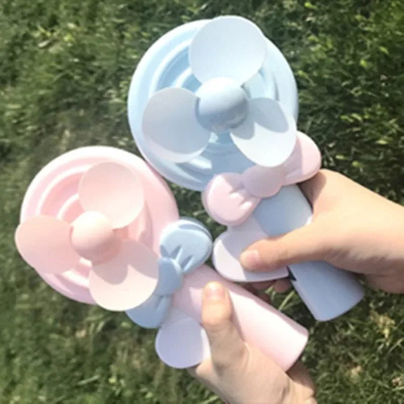 Fan Cartoon Handheld Summer Fan Hand Pressed Manual Mini Portable Small Hand Cooling Fan for Kids Adult Home Outdoors