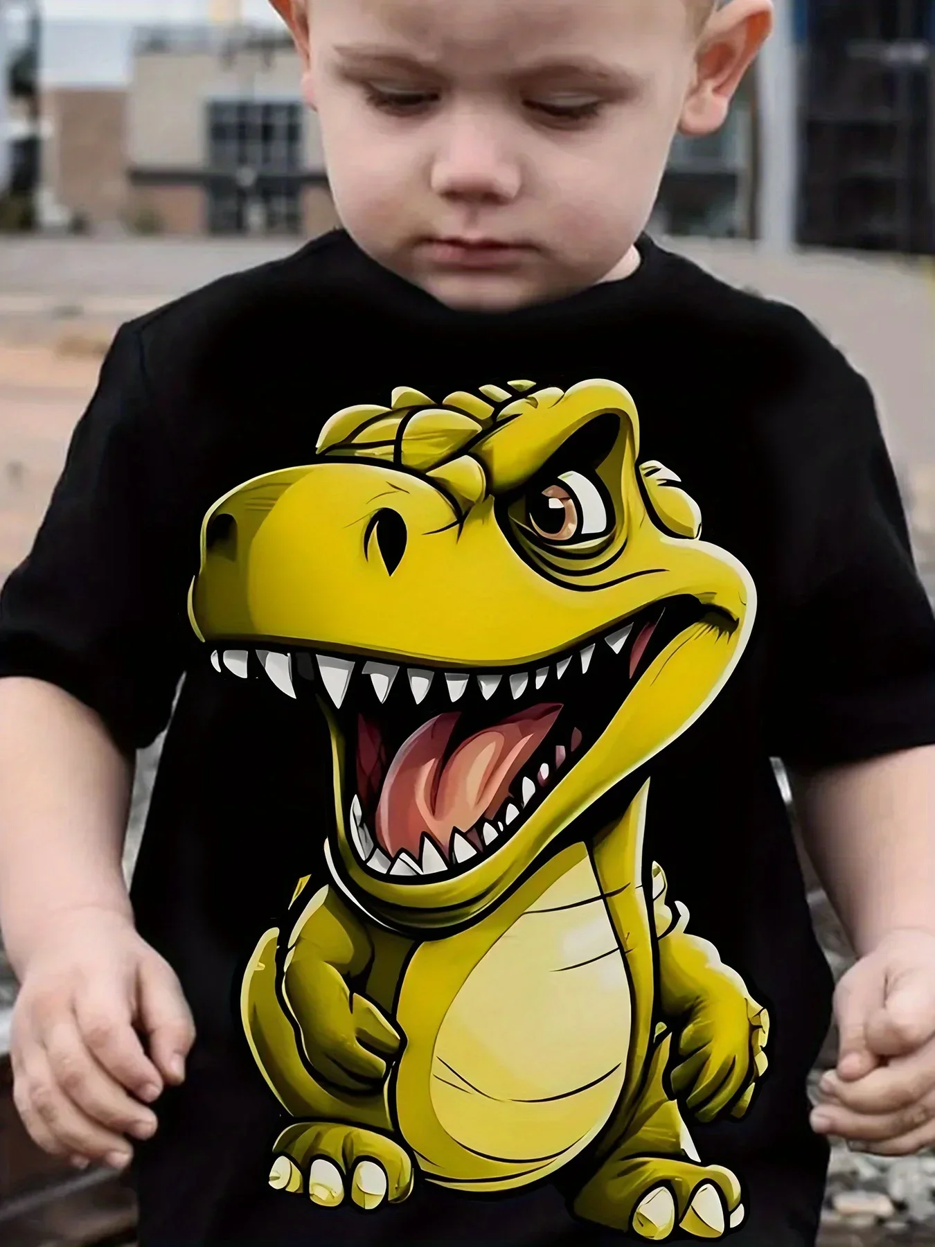3D Pattern Printing Fashion T-Shirt Element Printing Summer New Boy Personalized Cool Tops Kids Funny T Shirt