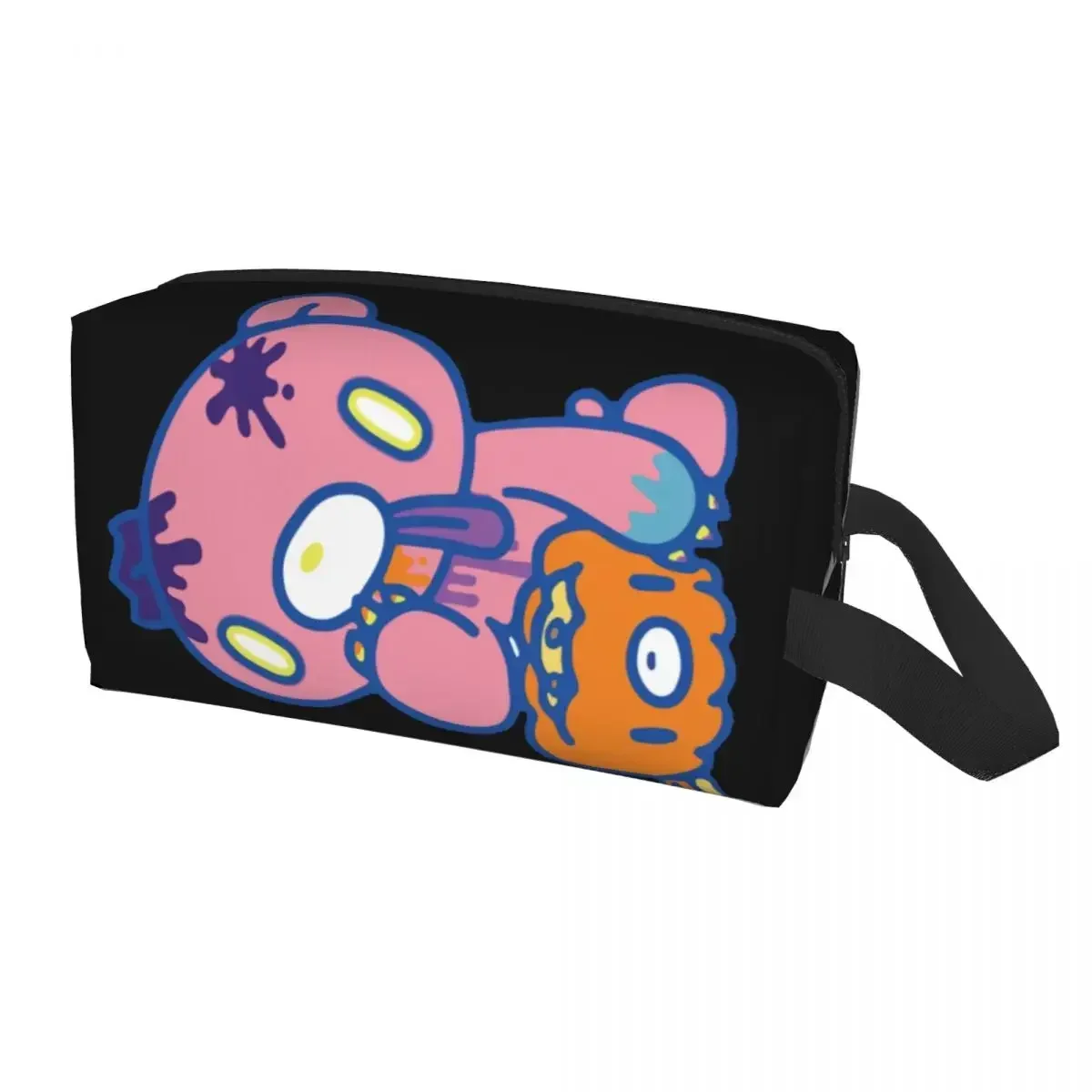 Pumpkin Zombie Gloomy Bear Makeup Bag for Women Travel Cosmetic Organizer Kawaii Storage Toiletry Bags