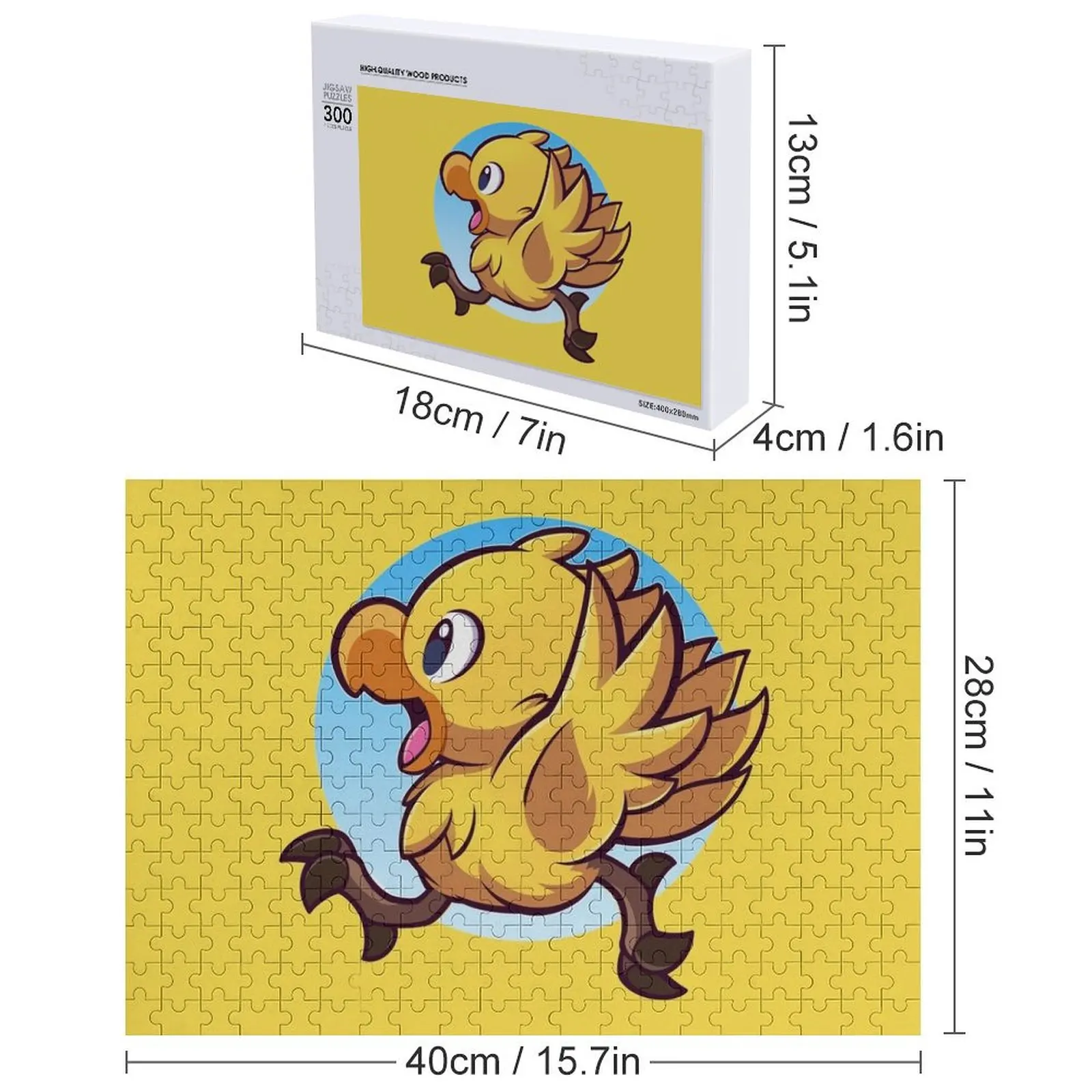 Przygoda żółtego ptaka Chocobo # Puzzle Drewniane Personalizowane Puzzle na Zamówienie Puzzle dla Dzieci Prezent